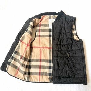 Burberry Children Boys 6Y Nova Check Vest black Beige logo kids jacket